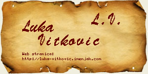 Luka Vitković vizit kartica